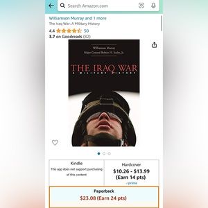 The Iraq War / A Military History Paperback